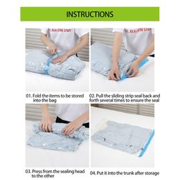 New Convenient Air Vacuum Compressed Bag For Clothes Transparent Border Folding Travel Space Saving Bags Package With Valves