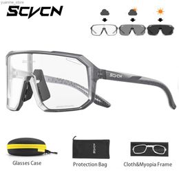 Outdoor Eyewear SCVCN Cycling Sunglasses for Men Women Outdoor Sports Running Hiking Glasses Road Bicycle Eyewear UV400 Goggles with Case Y240410