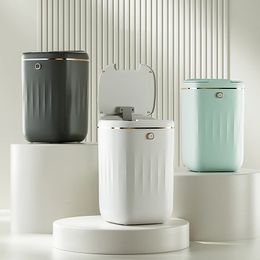 20L22L Smart Trash Can Automatic Waterproof Electric Large Capacity Waste Kitchen Bathroom Bedroom Sensor Garbage 240408