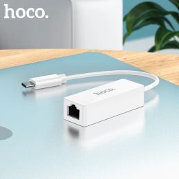 Cards HOCO USB C Ethernet Adapter USB 100Mbps USB RJ45 Network Card for Laptop Xiaomi Mi Box Switch PC Internet USB Ethernet Network