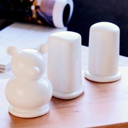 Pure White Simple Home European Style Living Room Cute Ceramic Toothpick Holder Hotel Creative Toothpick Box Desktop Decoration