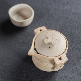 Portable Ceramic Teaware Sets For Kung Tea China Teapot With Tea Cup Travel Tea Sets Water Kettle Home Office Drinkware Gaiwan