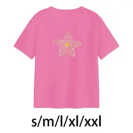T Shirts Women Printed Shirt Lady Tops Fashion Lightweight Versatile Soft Tee Round Neck for Trekking Shopping Home Office Street