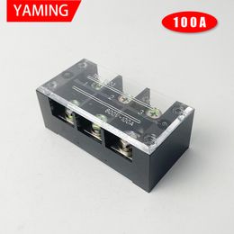 TBC-1003 100A 3P 600V 6 Screws Connector Terminal Block Board Wire Wiring Connectors Fixed Terminals Group Pin Header