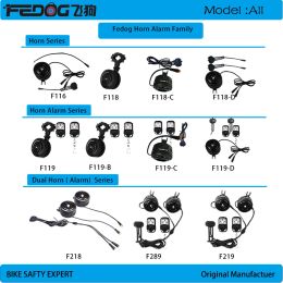 Scooter Horn Alarm FEDOG F119 Bike Ebike Electric Horn Alarm With Electric Usb Charge Super Loud Horn With Two Remote Controller