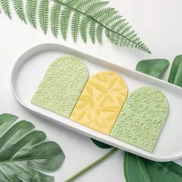 Floral Palm Leaf Pattern Cookie Stamp 3D Plant Grasses Fondant Cookie Cutters Leaves Mould for Biscuit Pastry Cake Decoratings