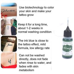 10ml Natural Herbal Temporary Tattoo Ink For Body Art Painting Pigment Long Lasting Tattoo Juice Ink