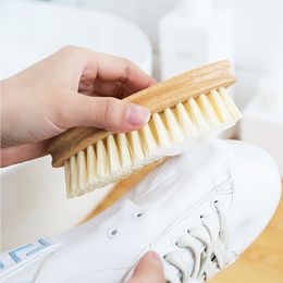 Soft Durable Laundry Wood Brush Clean Tool Housework Shoes Hand-Held Wash Clothes Brush Practical Kitchen Bath Clean Products