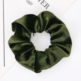 New Korea Velvet Hair Scrunchie Elastic Hair Bands Solid Color Women Girls Headwear Ponytail Holder Hair Accessories