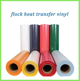 Window Stickers 1 Sheet 10"x20"/25cmx50cm Flock Heat Transfer Flocking Press Machine T-shirt Iron On HTV Printing