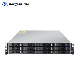 Towers New 19inch 2U 12 HDD 12bays Hotswap Server Case With 12G MINI SAS HD Backplane With 2xSFF8654 NVME and 3xSFF8643 12GB Interface
