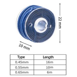 Bobbin Sewing Thread 25 Colors/Set Round Waxed Thread For Leather Stitching Repair Shoes Knitting Thread 0.45/0.55/0.65mm