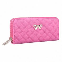 2019 Frauen Brieftasche Geldbörse weibliche LG Wallet Wallet Gold Bow Solid Beutel Handtasche für Frau Münze Geldkartenhalter PORTFEUILE FEMME 87NN#