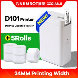 Printers Niimbot Original D101 Thermal Label Printer Classic Mini Inkless D110 Bluetooth Wireless Thermal Label Maker Cable Jewelry Paper