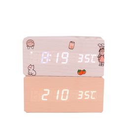 Backlight Digital Alarm Clock Bedroom Cute Led Small Silent Alarm Clock Table Electronic Children Despertador Desk Gadget Reloj