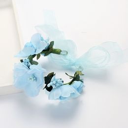 New Hand Garland Wrist Flower Bracelet Corsage Wristband Boutonniere Dance Performance Bride Bridesmaid Wedding Party Decoration