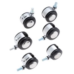 1 Pc 360 Degrees Swivel Universal Wheels Hardware Furniture Casters for Plate Roller Trolley Carts Office Chair 1.5/2 Inch Brake