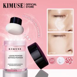 KIMUSE Matte Loose Powder Concealer Mushroom Head Makeup Powder Moisturizing Oil Control Light Natural Breathable Waterproof