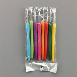 8pcs Crochet Hook 2.5-6.0mm Aluminium Crochet Needles With Colourful Soft Rubber Grip Cushioned Handles Knitting Needles