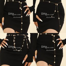 Pearl Waist Chain Womens Fine Skirt With Superior Sense With Suit Fashion Belt Metal Sweater Waist Chain