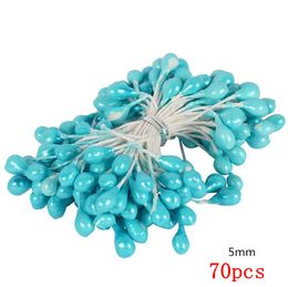 6/10/12/90pcs Blue Design Mixed Artificial Flower Fake Cherry Stamen Berries Bundle DIY Christmas Wedding Gift Box Wreath Decor