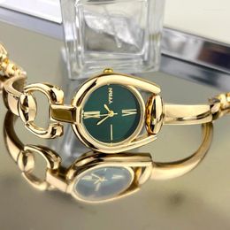 Wristwatches Minimalist Niche Women's Quartz Wrist Watches Stainless Steel Strap Small Dial Fashionable Exquisite Watch For Women