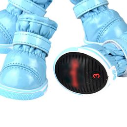 Winter Pet Dog Shoes Warm Snow Boots Waterproof Fur 4Pcs/Set Pet Slip-resistant Waterproof Shoes For ChiHuaHua Teddy