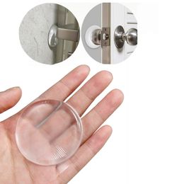 6pcs Transparent Wall Protector Door Handle Bumper Protective Plug Non-slip Self-adhesive Round Door Stop Muffler Door Stop