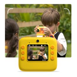 Camera K27 Instant Print Camera Quick Snap Front Rear Dual Shot 2600W with Flash Retro Small Film Camera Video Recording Take Pictures