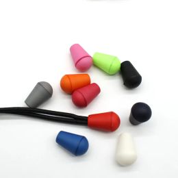 50 pcs 14mm Cord Ends Bell Stopper With Lid Lock Colourful Plastic Toggle Clip Paracord Clothes Bag Sportwear Parts