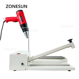 ZONESUN ZS-MSCS1 Manual Sealing Cutting Shrinking Machine Film Plastic Bags Sealer Packing Tool Heat Gun Portable