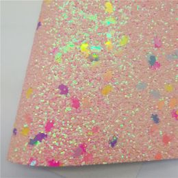 Cloud Glitter leather White Swans Glitter Faux Leather Flowers Printed Faux Leather Fine Glitter For Bows DIY 21x29CM Q458