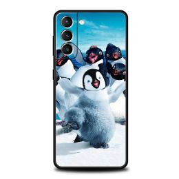 Cute Lovely Penguin Quality Phone Case For Samsung Galaxy S22 S20 FE S10 Plus S21 Ultra 5G S10E S9 S8 Note 10 Lite 20 Soft Cover