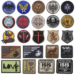 1 Pc Embroidered Armband Sniper Skull Saint Benedict Tactical Special Forces Badge Army Fan Clothing Backpack Hat Patch Applique