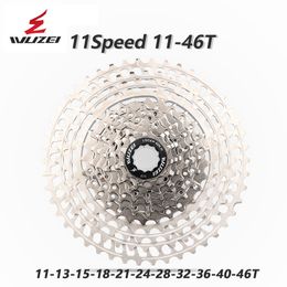 WUZEI MTB 10/11 Speed Cassette Ultralight CNC Flywheel 11-46T SL Freewheel Mountain Bike Alloy Free wheel For Shimano K7 GX