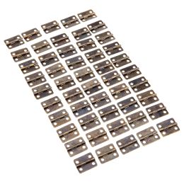 50Pcs 16x13mm Antique Bronze/Gold Cabinet Hinges Furniture Accessories Jewellery Boxes Small Hinge Furniture Fittings For Cabinets