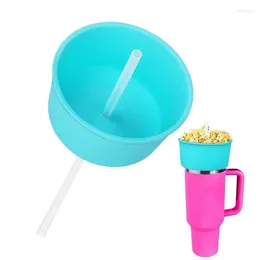 Plates Snack Tray Cup Popcorn Beverage All-In-One Water Outdoor Carnival Party Supplies With Lid And Straw For Cinema