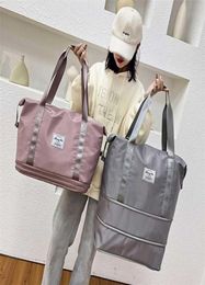 Adjustable Waterproof Sports Fitness Bag Gym Yoga Big Travel Duffle Handbag for Women Weekend Travelling bag 2022111503364
