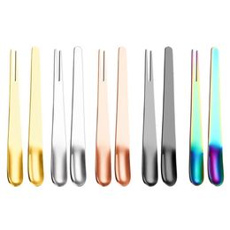 20PCS Coffee Spoon Stainless Steel Flat For Dessert Small Scoop Mixer Stirring Bar Kitchen Tableware Durable 240410