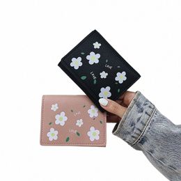 new Women Fi Embroidery Short Wallet Female Large Capacity Coin Purse Card Holder Ladies Multifuncti Mini Fi Purse M3qF#