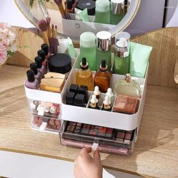 Storage Boxes Makeup Drawer Box Double Layer Organizers Durable Skin Care Products Lipsticks Case Container For Desktop