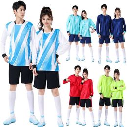 Soccer Jerseys Adult Children's Long Sleeved Smooth Board Football Uniform Set, Short Male Primary Secondary School Student Training Uniform, Sports Team