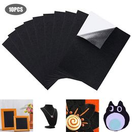 10PCS 30x21cm Self Adhesive Velvet Fabric High Quality Solid Fabric DIY Liner Contact Paper Jewelry Drawer Box Sewing Accessorie