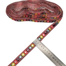 1 Yards Ethnic Embroidered Webbing Trim DIY Handmade Sewing Ribbons Clothing Decorative Lace Trim