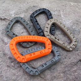 5 PCS Outdoor Plastic Carabiners Hanging Buckle Hook Keychain Bushcraft Survival Tool