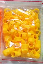 Plastic Clip Rings for Birds Feet Inner Diameter 8mm Width 7mm 10 Colours Pigeon, Dove Quail Foot Ring Farm Animal Carrier 500Pcs