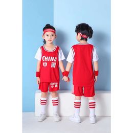 Soccer Jerseys Fake Two Pieces of Chinese J.cn03 Children's Basketball Suit, Kindergarten Performance Competition 3xs-2xl
