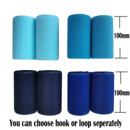100mm Blue no adhesive hook loop fastener tape for sewing accessories tape sticker strap couture strip royal blue DIY