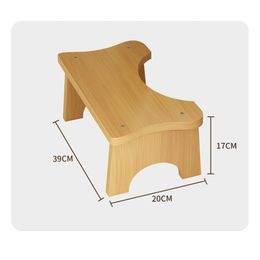 Samodra Wooden Toilet Stool For Bathroom Bamboo Toilet Stool Pregnant Woman elder Step Stool For Children Bathroom Furniture