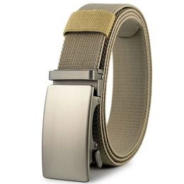 Elastic Canvas Waistband For MenS Elastic Waistband Korean Youth Casual Automatic Buckle Golf Belt Military Gift A3498 240322